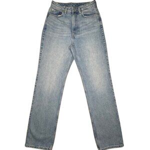 Weekday Jeans Womens Size 28X32 Light Blue Straight‎ Leg High Rise